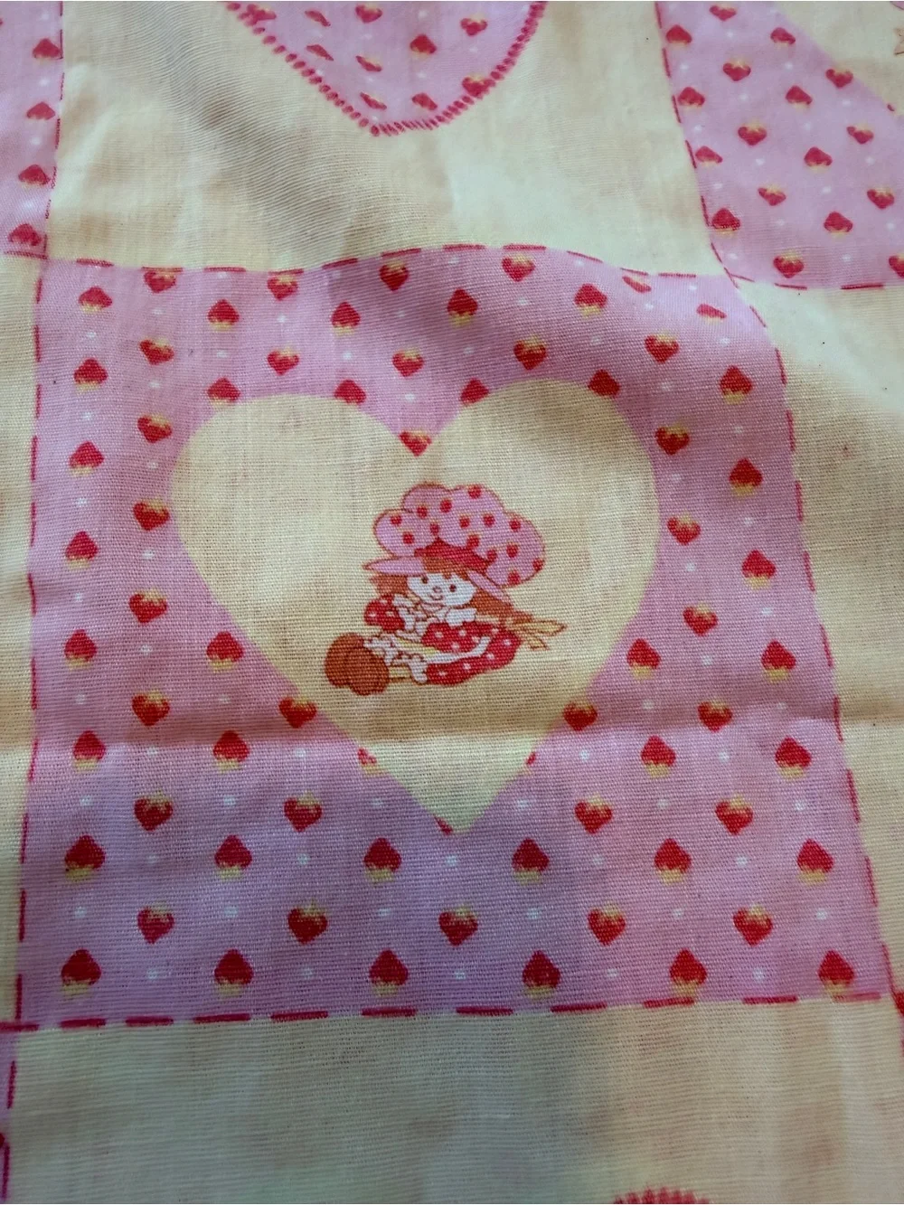Vintage Fabric Strawberry Shortcake Pillowcase 1